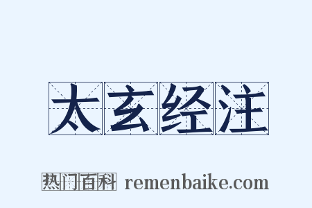 太玄经注是什么意思的图片